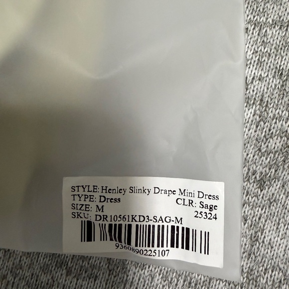 Meshki Slinky Drape Mini Dress - Sage (medium) - Picture 8 of 8